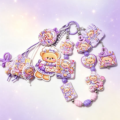 【特別奉仕品】パープルくまーレリーフ加工ーNEW