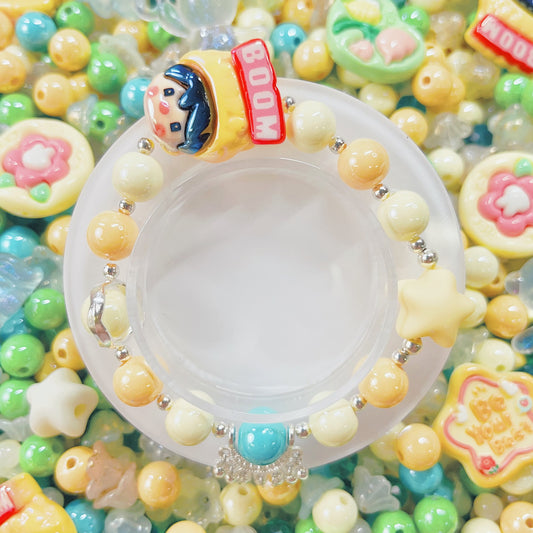 【BZ15】晩夏  　高品質アクリルビーズ　部分蓄光　（ストラップ、ブレスレットなどDIY ）