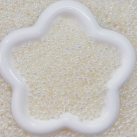 【BZ 831】煌めくの世界ー高品質オーロラ光沢アクリルビーズ 　飾りビーズ　万能ビーズ　６ｍｍ